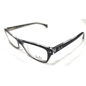 Ray Ban RB5256 2034 Glossy Black Rectangular Cat Eyes Eyeglasses 54-16 135 New